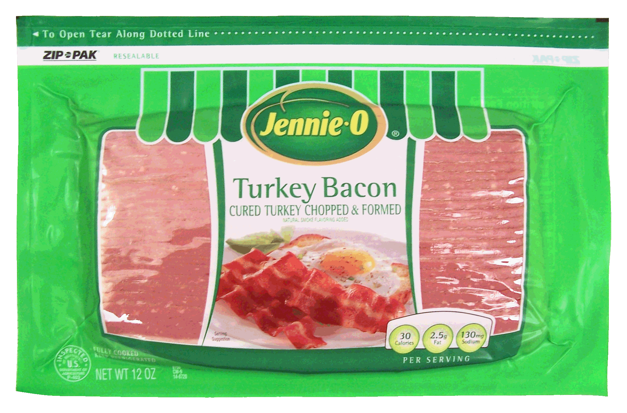 Jennie-o  turkey bacon, cured turkey chopped & formed Full-Size Picture